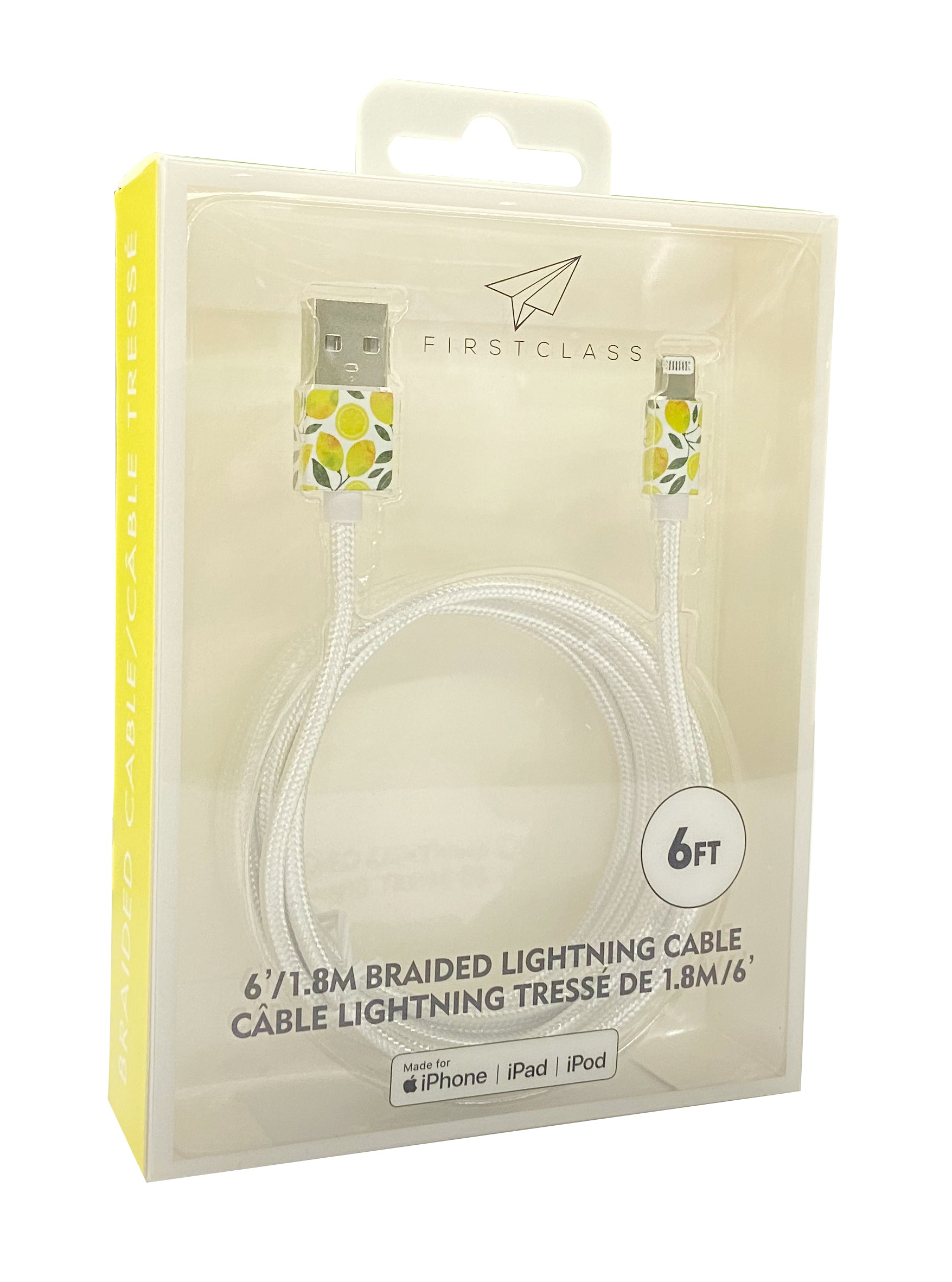 FirstClass 6Ft USB-A to Lightning Floral Cables