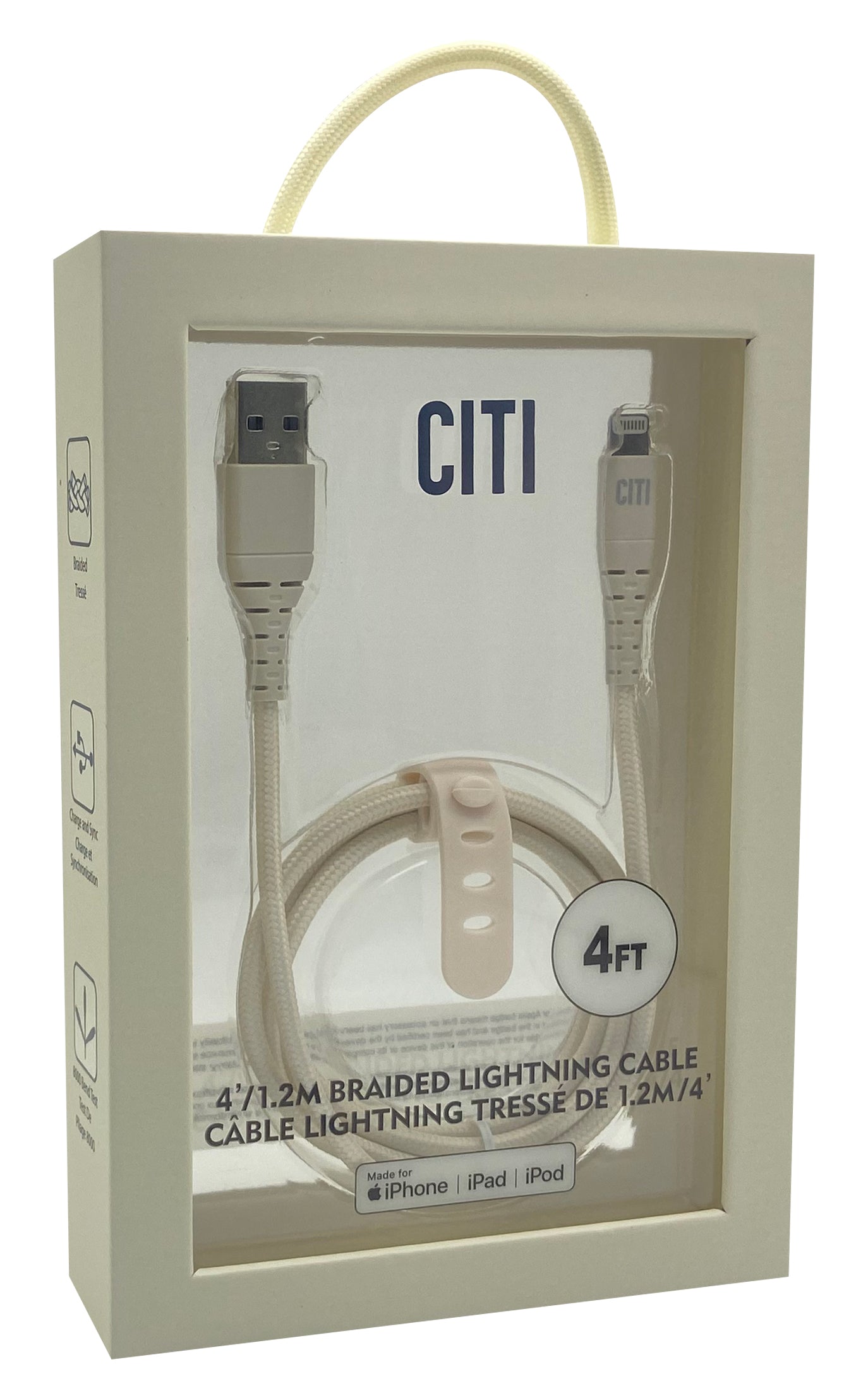 4Ft USB-A to Lightning Braided Cable