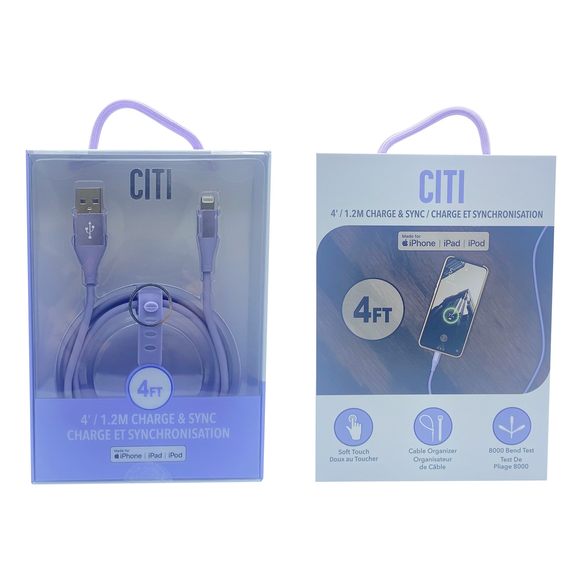 CITI 4Ft USB-A to Lightning Silicon Cable