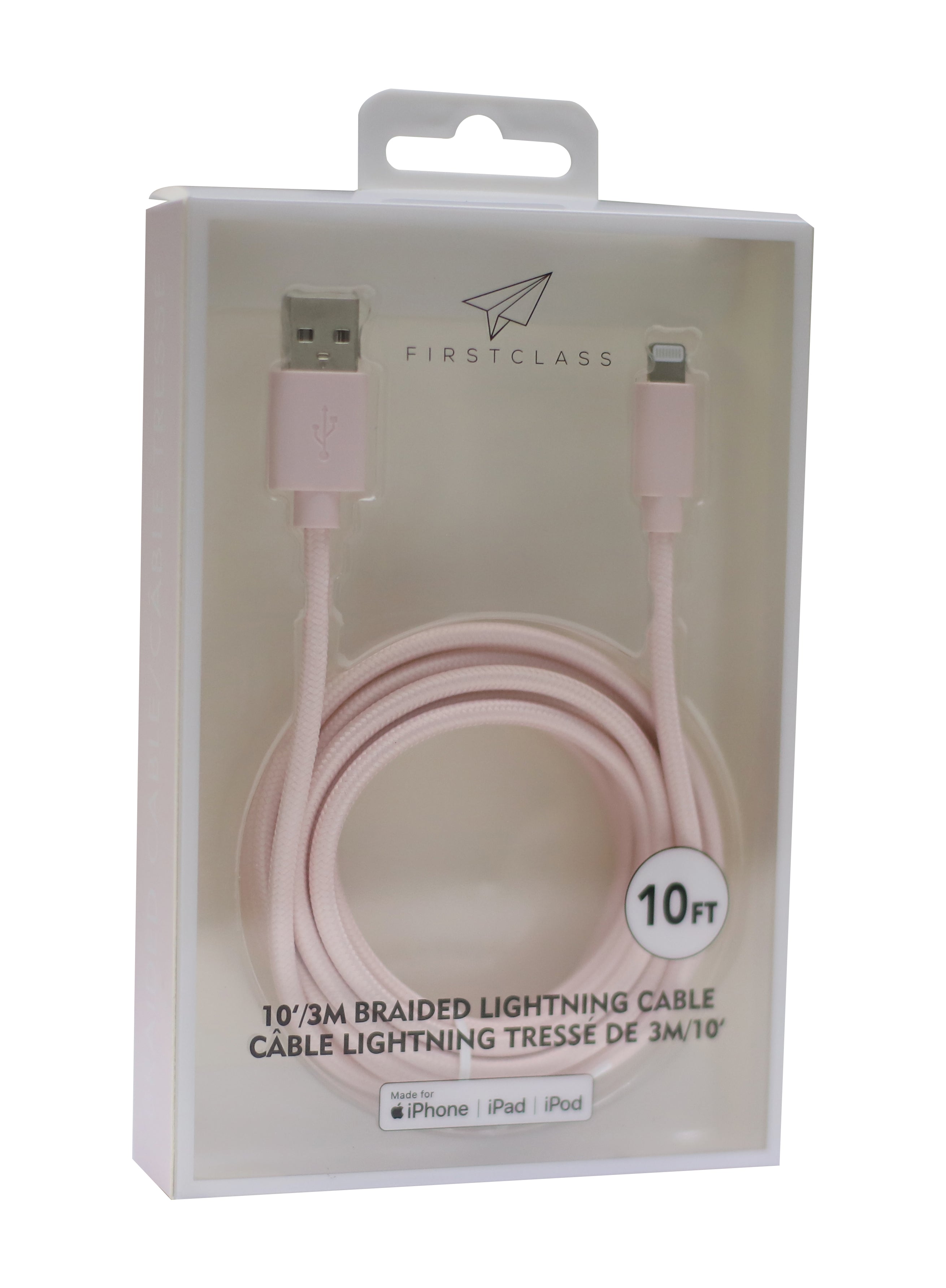 FirstClass 10Ft USB-A to Lightning Braided Cable