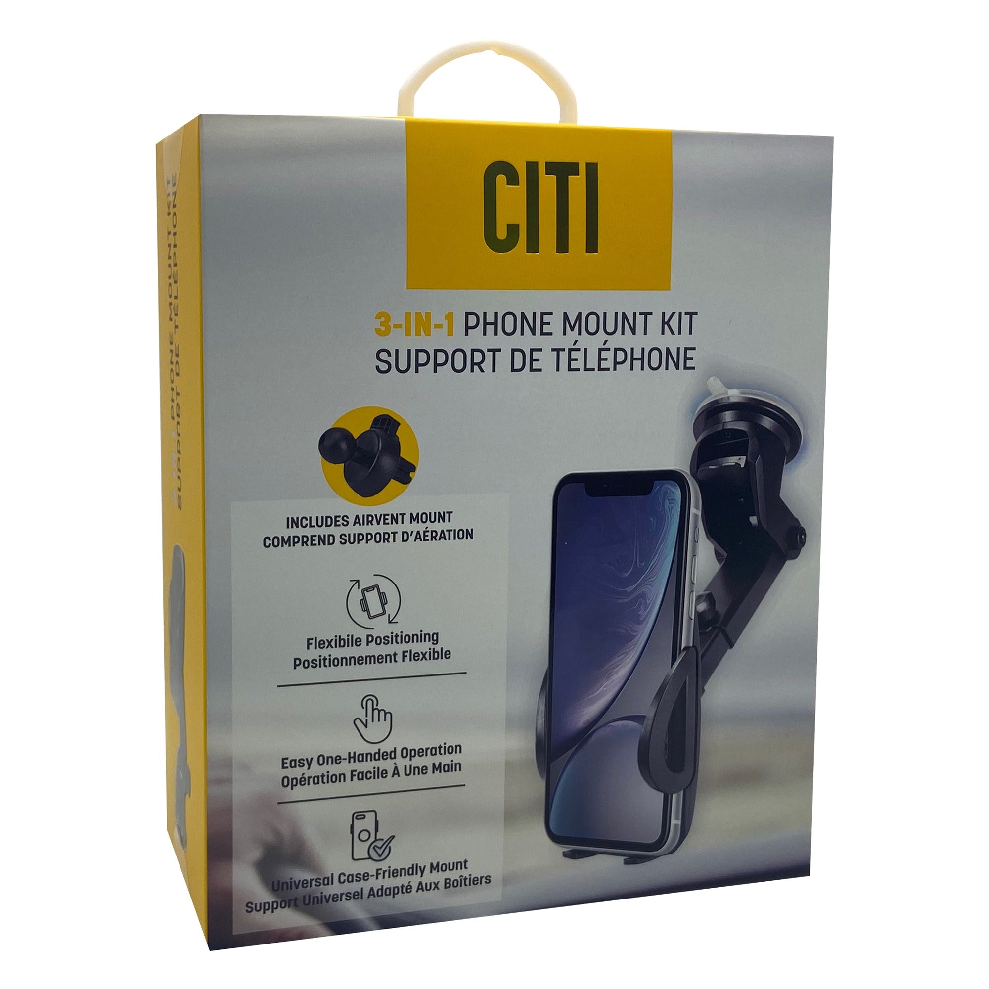 CITI  3 in 1 Phone Mount-Black