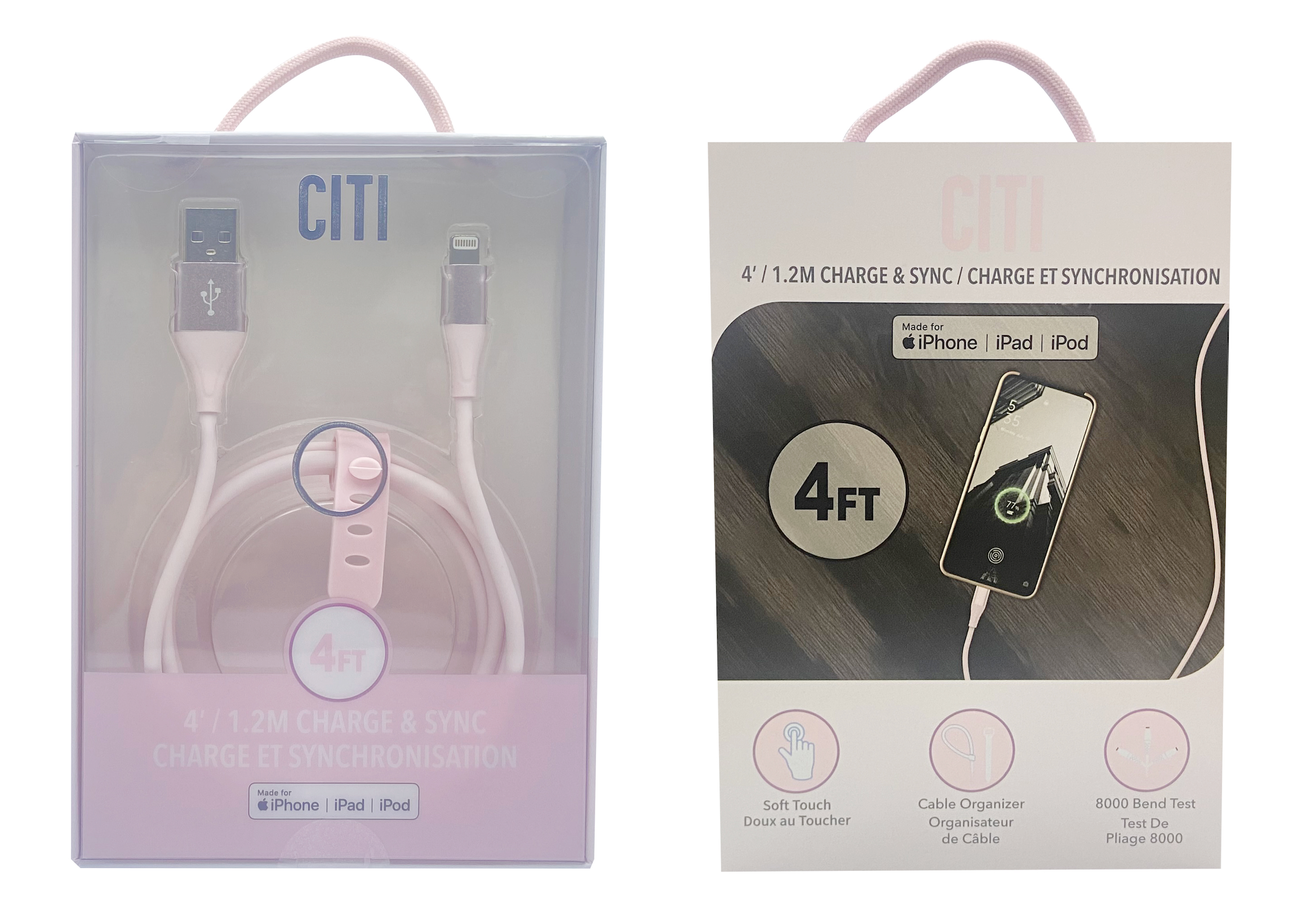 CITI 4Ft USB-A to Lightning Silicon Cable